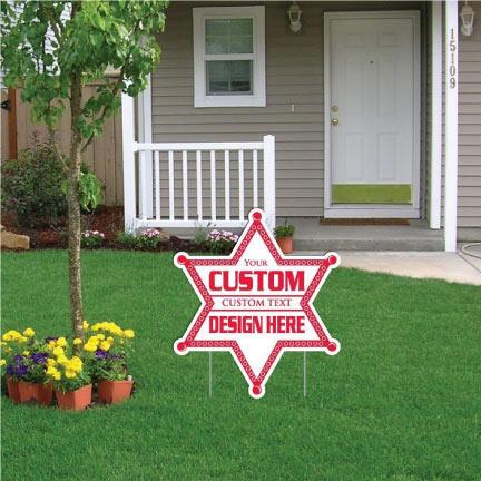 19.75" x 22.5" Sheriff Star Shaped Yard Sign