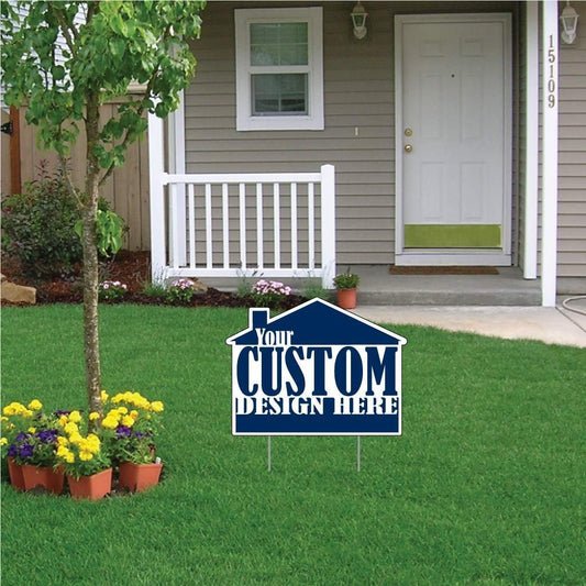 21.5"x16.5" Custom House Shaped Yard Sign