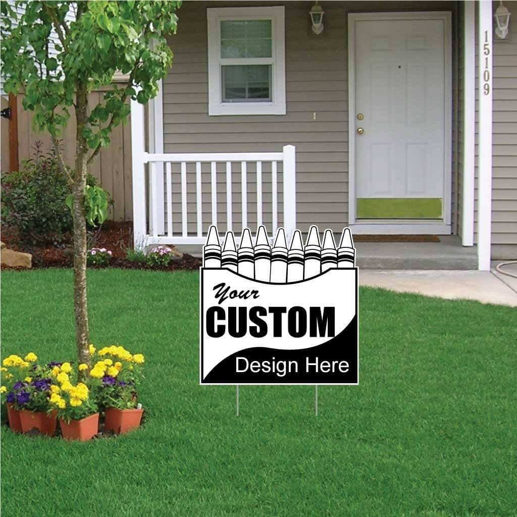 22" Crayon Box Shaped Yard Sign