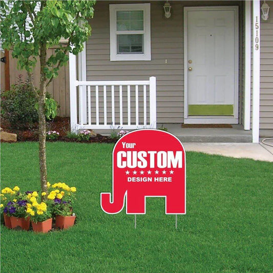 22" Elephant Shaped Yard Sign