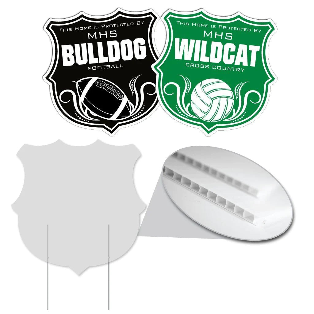 22x22" Custom Shield Shaped Yard Sign