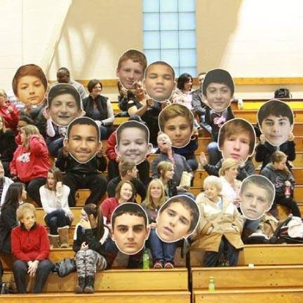 21''X35'' Giant Big Heads printed on Corrugated plastic