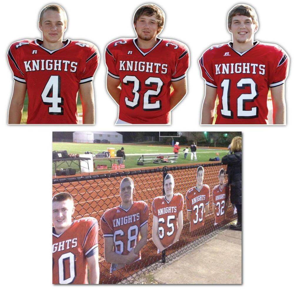 Team Player Photo Plastic Cutouts
