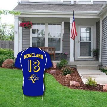 Soccer Jersey Cutout One sided Yard Signs