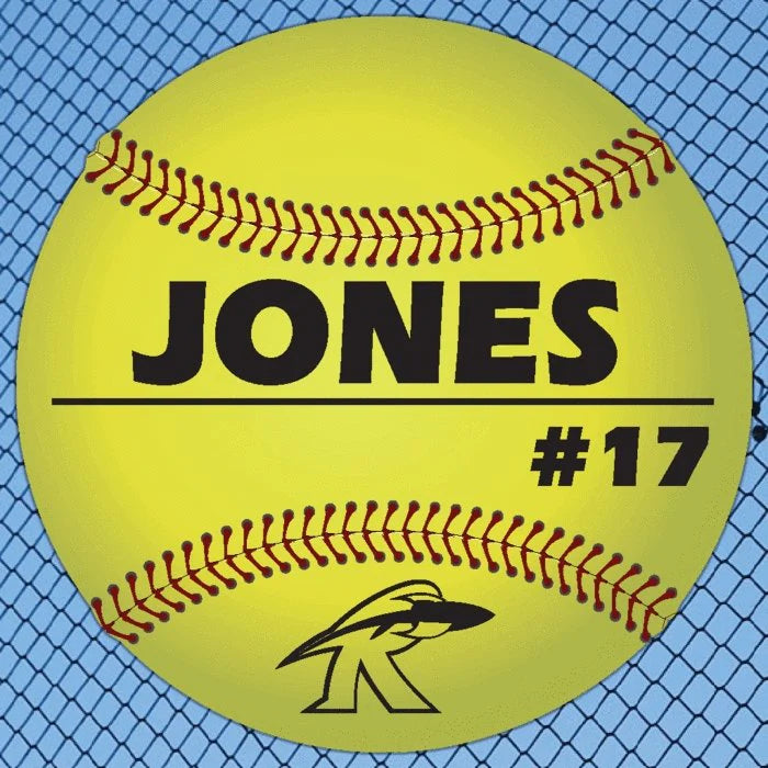 Custom 22" Softball Player Name, Number and Mascot Fence and Yard Sign