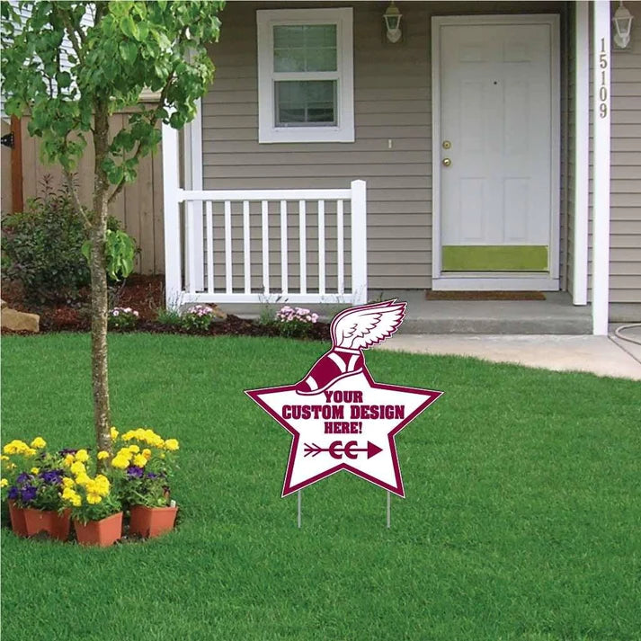 22x22" Star with Winged Shoe Yard Sign