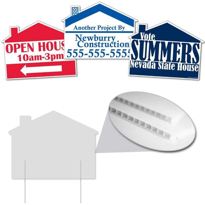 21.5"x16.5" Custom House Shaped Yard Sign