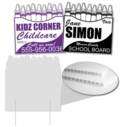 22" Crayon Box Shaped Yard Sign