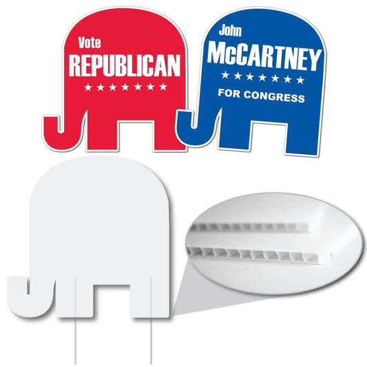22" Elephant Shaped Yard Sign