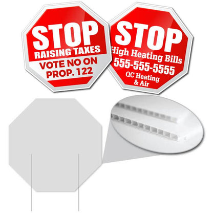 23.5" Octagon Shaped Custom Yard Sign | Two-Sided