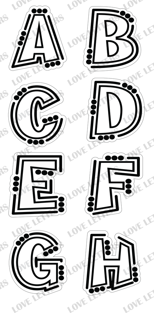 Black n White Letters - 18 inch tall