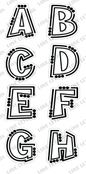 Black n White Letters - 18 inch tall