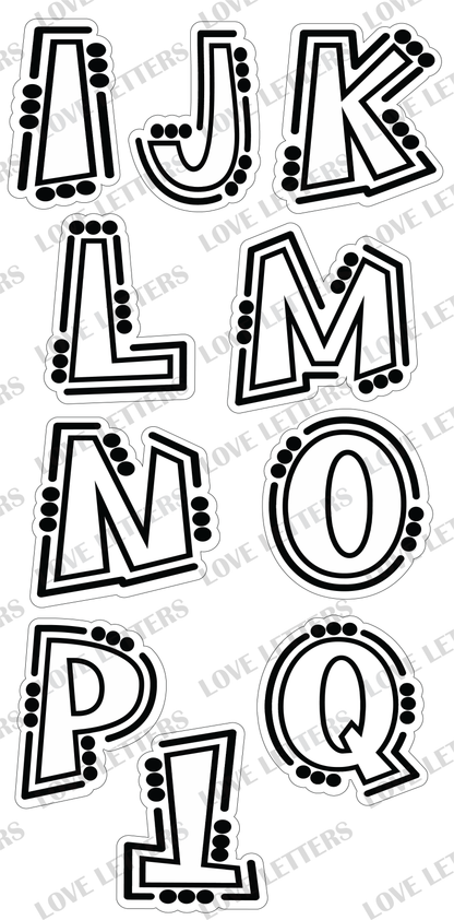 Black n White Letters - 18 inch tall