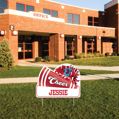 23.3"x18" Megaphone Shaped Cheer Team Yard Sign
